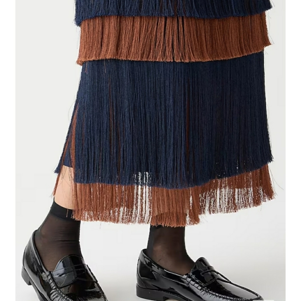 J.Crew Collection tiered fringe skirt - Picture 5 of 14